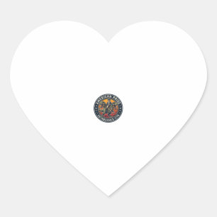 Patriotic George Washington Riding T-rex American Heart Sticker