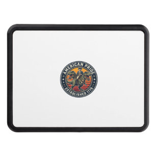 Patriotic George Washington Riding T-rex American Hitch Cover