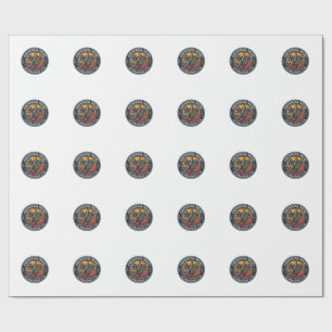 Patriotic George Washington Riding T-rex American Wrapping Paper