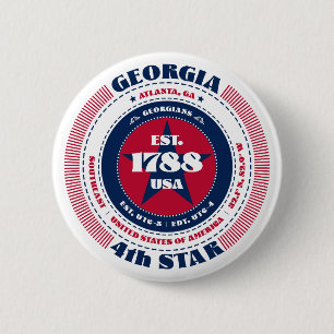 Patriotic Georgia Circle with State Details Button