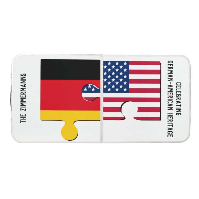 Patriotic GERMAN AMERICAN Beer Pong Table (Top)