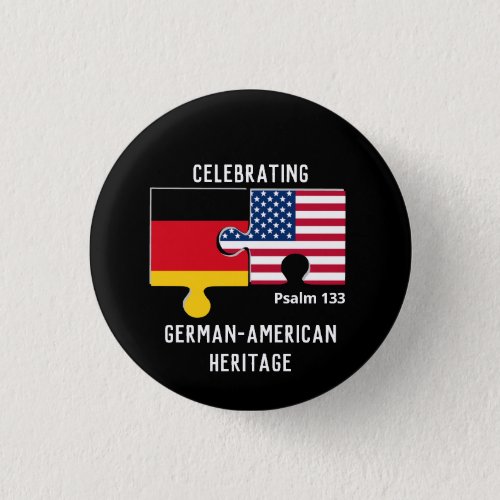 Patriotic GERMAN AMERICAN Flag Button