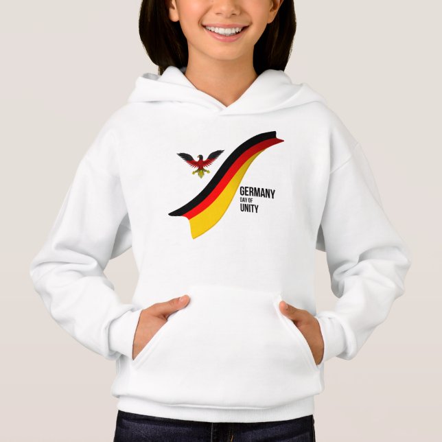 Patriotic German Flag, Germany Day Of Unity Hoodie (Front)