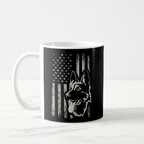 Patriotic German Shepherd American Flag Dog Lover  Coffee Mug
