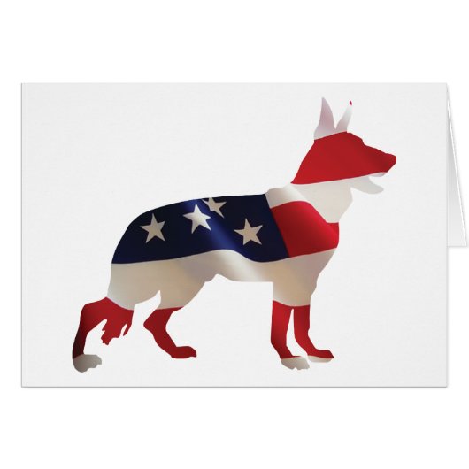 Patriotic German Shepherd Cards (Front Horizontal)