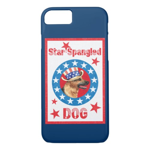 Patriotic German Shepherd iPhone 87 Case