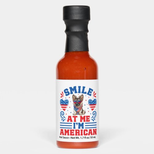 Patriotic German Shepherd Dog for 4th Of July Hot Sauces