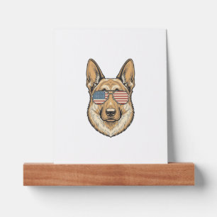 Patriotic German Shepherd Sunglasses Vintage Art_1 Picture Ledge