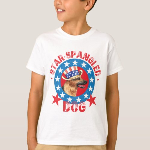 Patriotic German Shepherd T_Shirt