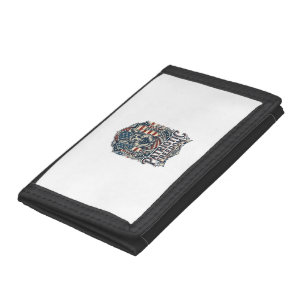 Patriotic German Shepherd Vector Graphic Tee_1 Trifold Wallet