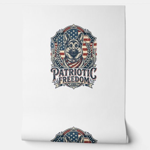 Patriotic German Shepherd Vector Graphic Tee_1 Wallpaper