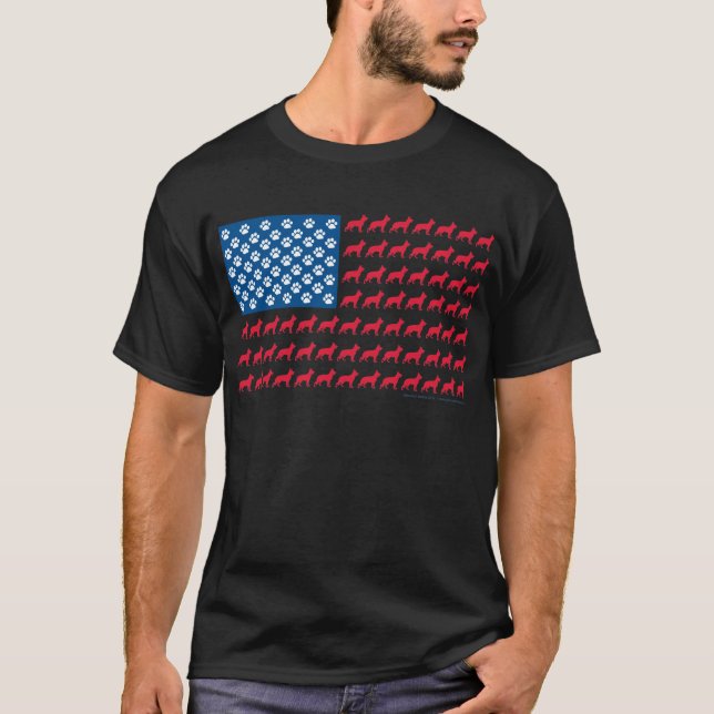Patriotic German Shepherds T-Shirt (Front)
