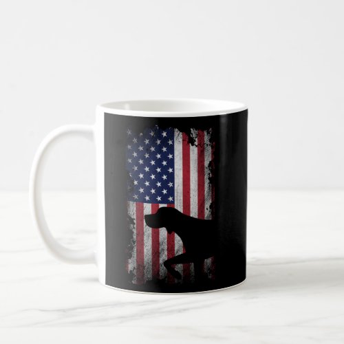 Patriotic German Shorthaired Pointer American Flag Coffee Mug