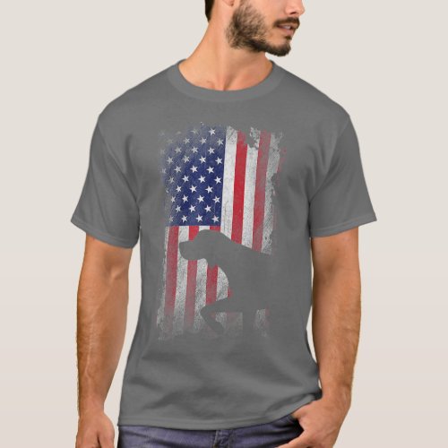 Patriotic German Shorthaired Pointer American Flag T_Shirt