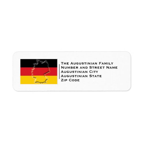 Patriotic  GERMANY FLAG Label