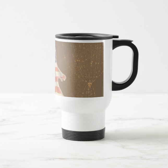 Patriotic Ghost Travel Mug (Right)