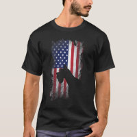 Patriotic Giant Schnauzer American Flag Cool Dog