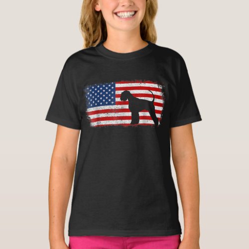 Patriotic Giant Schnauzer American Flag T_Shirt