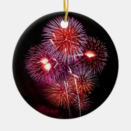 Patriotic Gifts Fireworks From The 4th Of July Ceramic Ornament