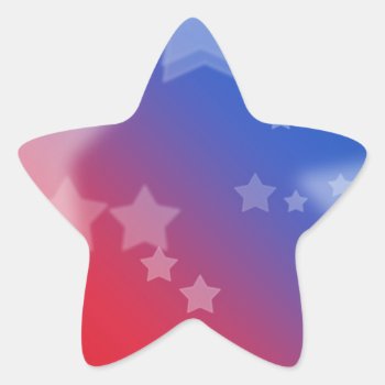 Patriotic Gifts Stars Red White Blue Star Sticker by PatrioticGifts_ at Zazzle