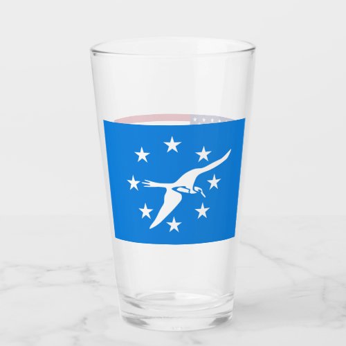 Patriotic glass cup with flag of Corpus Christi