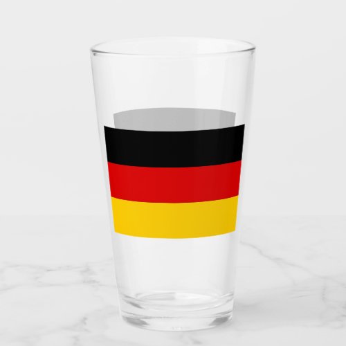 Patriotic glass cup with flag of Germany