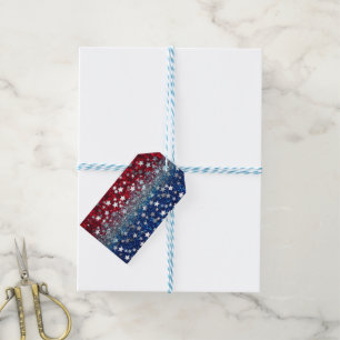 Patriotic Glitter Gift Tags