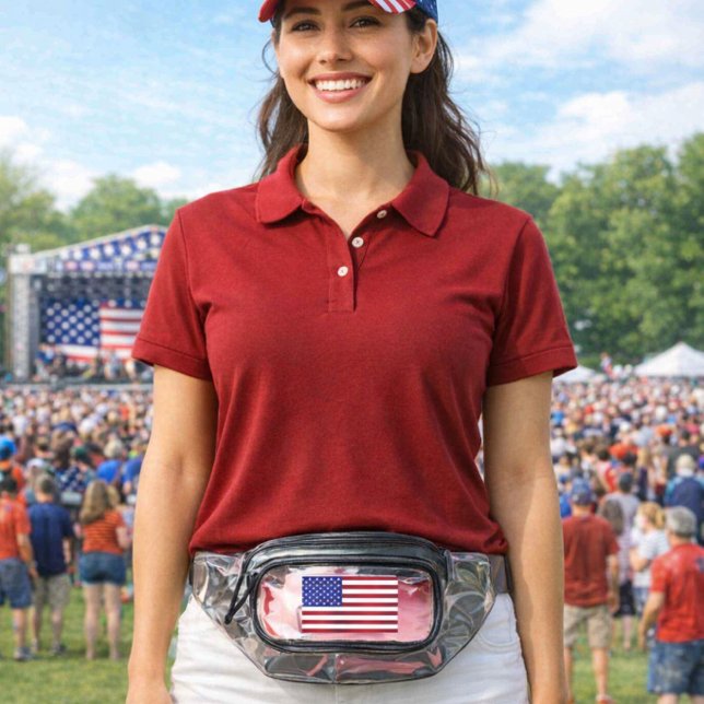 Patriotic Glossy USA Flag Clear Stadium Bag (Creator Uploaded)