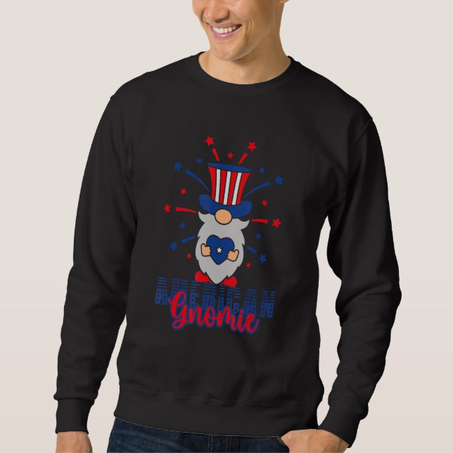 Patriotic Gnome 4th Of July American Gnomie Sweatshirt (Front)