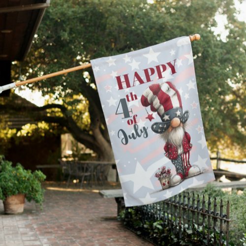 Patriotic Gnome 4th of July Flag
