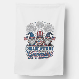 Patriotic Gnome Chillin With My Gnomies Shirt Desi House Flag