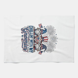 Patriotic Gnome Chillin With My Gnomies Shirt Desi Kitchen Towel