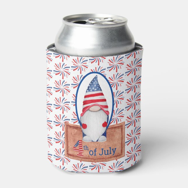 Patriotic Gnome Cooler (Can Front)