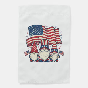 Patriotic Gnome Flag Vintage Engraving Design_1