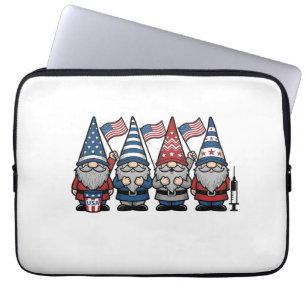 Patriotic Gnome Nurse Vector Vintage Engraving Des Laptop Sleeve