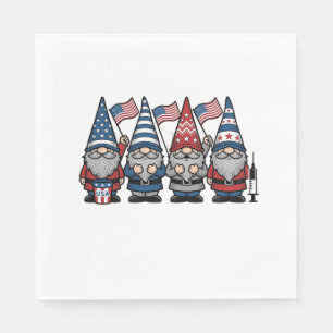 Patriotic Gnome Nurse Vector Vintage Engraving Des Napkins