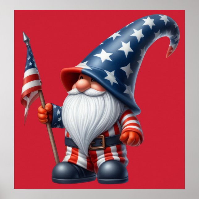 Patriotic Gnome Poster (Front)