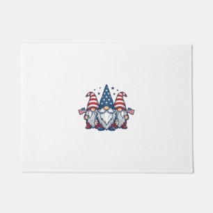 Patriotic Gnome Trio Vintage Vector Design_1 Doormat