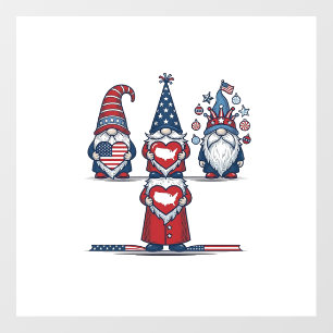 Patriotic Gnome Trio Vintage Vector Design_1 Floor Decals