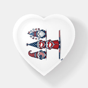 Patriotic Gnome Trio Vintage Vector Design_1 Paperweight