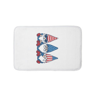 Patriotic Gnome Trio Vintage Vector Shirt Design_1 Bath Mat