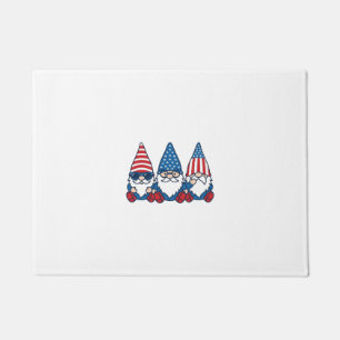 Patriotic Gnome Trio Vintage Vector Shirt Design_1 Doormat