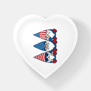 Patriotic Gnome Trio Vintage Vector Shirt Design_1 Paperweight