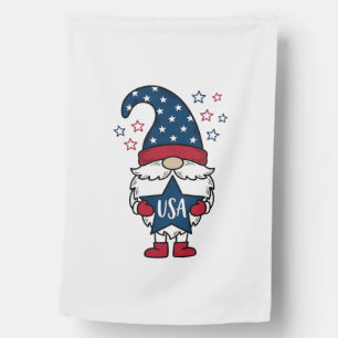 Patriotic Gnome USA Star Vector Shirt Design_1 House Flag