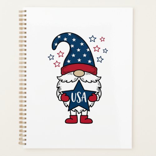 Patriotic Gnome USA Star Vector Shirt Design_1 Planner