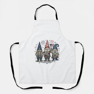 Patriotic Gnome USA Vintage Fourth of July Shirt_1 Apron