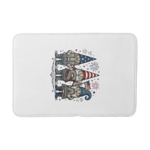 Patriotic Gnome USA Vintage Fourth of July Shirt_1 Bath Mat