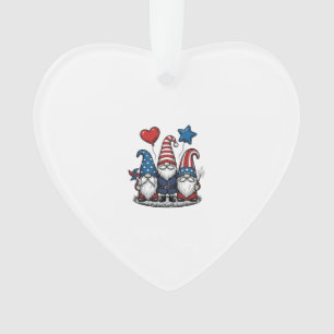 Patriotic Gnome Vintage Engraving Vector Design_1 Ornament
