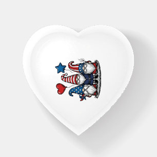 Patriotic Gnome Vintage Engraving Vector Design_1 Paperweight