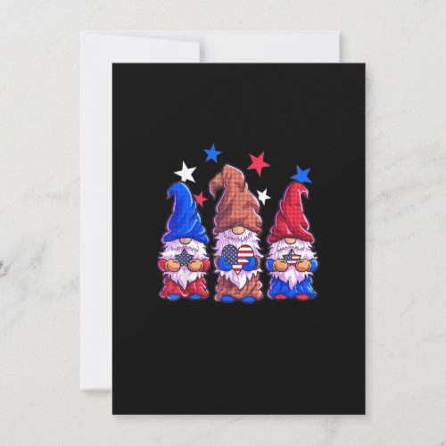 Patriotic Gnomes 4th Of July Shirt Women American  Invitation